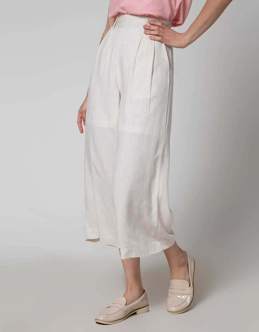 Details Long Pants Woven With Wide Leg Style