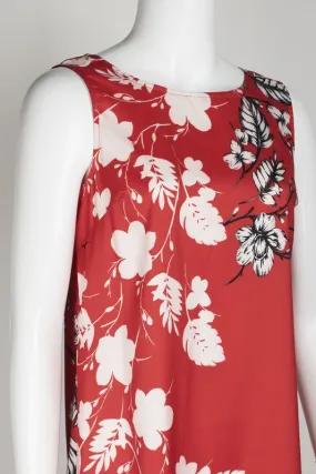 RED IVORY CHARMEUSE DRESS
